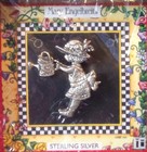 Mary Englebright Sterling Silver Girl With Watering Can Pin 