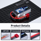 2xzeee 7 4v 50c 2200mah 2s Shorty Lipo Battery T Plug For 1 16 Rc Heli Drone Car