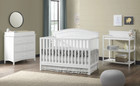Oxford Baby North Bay 4-in-1 Convertible Crib  Snow White  Greenguard Gold Certi