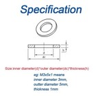 Black Nylon Washers Form A Flat Plastic Washer M2 m3 m4 m5 m6 m8 - M24 Din 125