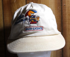Vintage 80s Bud Light Spuds Mackenzie Snapback Trucker Hat White Embroidered Usa