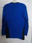 Nike Pro Combat Mens Compression Shirt Large Blue Black Long Sleeve Pullover 