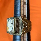 Extremely Rare Roman Era Bronze Ancient Ring With Amazing Engraved Antique