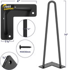 16  Hairpin Table Legs Metal Furniture Legs Set Of 4 Diy Desk Coffee Table