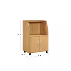 Beech Microwave Cart With Storage