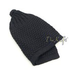 Black Turkish Warm Knit Skull Caps - Weave Stretchy Soft Warm Beanie Hat
