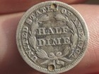 1848 Seated Liberty Half Dime- Large Date  Rare- Vf Details 