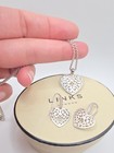 Links Of London Tapestry Heart Sterling Silver Necklace   Earrings Set 925