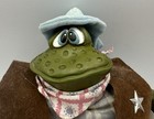 Russ The Country Folks Wyatt Burp Sherriff Cowboy Sitting Frog Bean With Tag