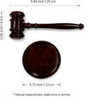 Wooden Gavel And Sound Block Set  9 8 Inch Judge Gavel With 4 8 Inch Block
