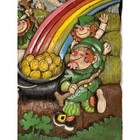 Vintage Paul Masson Emerald Dry Wine Sign Leprechaun Pot Of Gold 3d Wall Decor