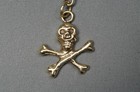 Solid Brass Keychain Skull Maritime Decoration Golden Pirate