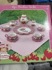 Rare   Strawberry Shortcake 12-piece Vintage Porcelain Tea Set W  Box Mint