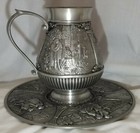 Vintage Rein Zinn Collectible Pewter Pitcher And 4 Seasons Plate   Germany