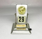 Vintage Soviet Ussr Metal Desk Perpetual Calendar Leningrad