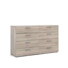 Tvilum Dresser 55 12 x32 17  8-drawer Truffle Double Particle Board Modern Brown