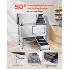 50 Inch Dog Grooming Bath Tub Stainless Steel W Ramp Water Filter