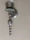 14  Pewter Silver  Wall Sconce Candle Holder Diamond Cut Glass Globe Wall Decor 
