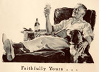 1938 Pabst Beer Advertisement Man Drinking With Setter Dog Vintage Print Ad