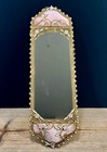 Vintage Hollywood Regency Style Rhinestone Vanity Perfume Mirror  Tray 17   