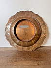 Vintage Chinese Buddhist Alms Bowl 12-sided Lotus Shaped Etched Copper   Brass