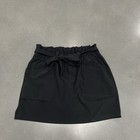 Athleta Black Athletic Skort Drawstring Elastic Waist Pockets Size 4