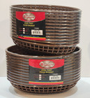 2 Packs Of 12 Winco Pfb-10b 9-1 4 X 5-3 4 Oval Fast Food Basket   Brown