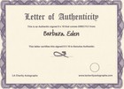 Barbara Eden Signed 8x10 Photo Original Matte Finish Loa Guaranteed For Life 
