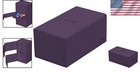 Durable Xenoskin Twin Flip n tray For 200 Tcg Cards With Removable Tray - Purple
