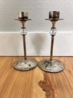 Vintage Pair Of Brass     Candle Stick Holders 6   