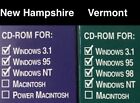 Topo Maps Cd-rom Lot Vermont New Hampshire Usgs Topographic Hiking Trails
