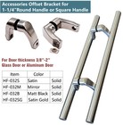 Stainless Steel Offset Style Back To Back Glass Door barn Door Push Pull Handle