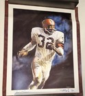 Cleveland Browns Jim Brown  32 Signed Lithograph Jsa Certified Hof 1971  43 632