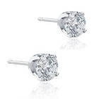 1 - 3 Ct T w  Lab Grown Round Diamond Studs In 14k White  Yellow  Or Rose Gold