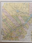 1898 Quebec Canada Antique Colour Map By John Bartholomew 122 Years Old