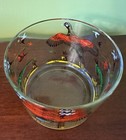 Vtg Mcm Hazel Atlas Pheasant Dog Hunt Glass Snack Bowl Serving 4    Barware