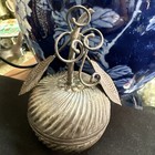 Sterling Silver 925 Ornate Apple Branch Blossom Trinket Large Pill Box Heavy