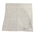 Vintage Hand Embroidered Linen Handkerchiefs Set Of 6 Floral Drawn Thread Work