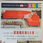 1959 Viking Line Homes Kroehler Furniture Fleetwood Sectional Vintage Print Ad