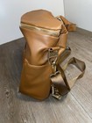 Fawn Design Faux Leather Diaper Bag Backpack Tan