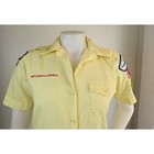 Vtg 80s Bsa Boy Scouts Womens Den Leader Short Sleeve Shirt Sz 8 Yellow Patches
