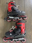 Rollerblade Microblade Kids Inline Skates Black Red Adjustable Youth 5-8