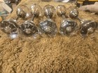 Vintage 8 Point Glass Door Knobs  Sets Brass Polished Matching 