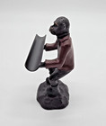 Vintage Bombay Co Cast Iron Monkey Butler Pen Holder Rest Desk Figurine 4 25 