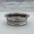 19th Century Antique George Iii Sterling Silver Pr Wine Coasters Sheffield 1819