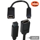 20cm Ieee 1394 6pin Female To 1394b 9pin Male Firewire 400 To 800 Cable Black