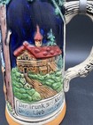 Vtg Western German Beer Stein Lid Tall Der Trunk Sei Klar Dein Lieb Sei Rar Guc