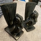 Antique 3     Metal European Art Deco Bird Bookends Pair  Ca  1920-30  Rare