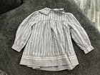 Vintage Kate Greenaway Size 2t Girl s Collared Dress Gray Striped With Stars