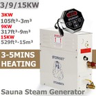 3-15kw Steam Generator Sauna Steam Bath Machine Generador De Vapor Para Sauna Us